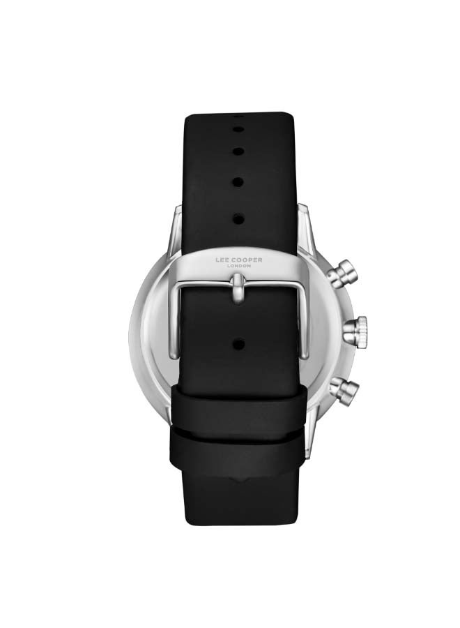 Lee Cooper ساعة يد متعددة الوظائف للرجال بقرص أسود - LC08043.351 - Image 4
