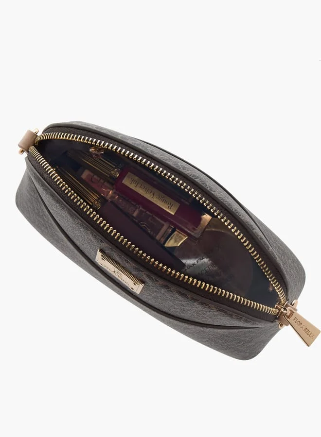 Flora Bella By Shoexpress Women Monogram Print Crossbody Bag with Detachable Chain Strap and Zip Closure