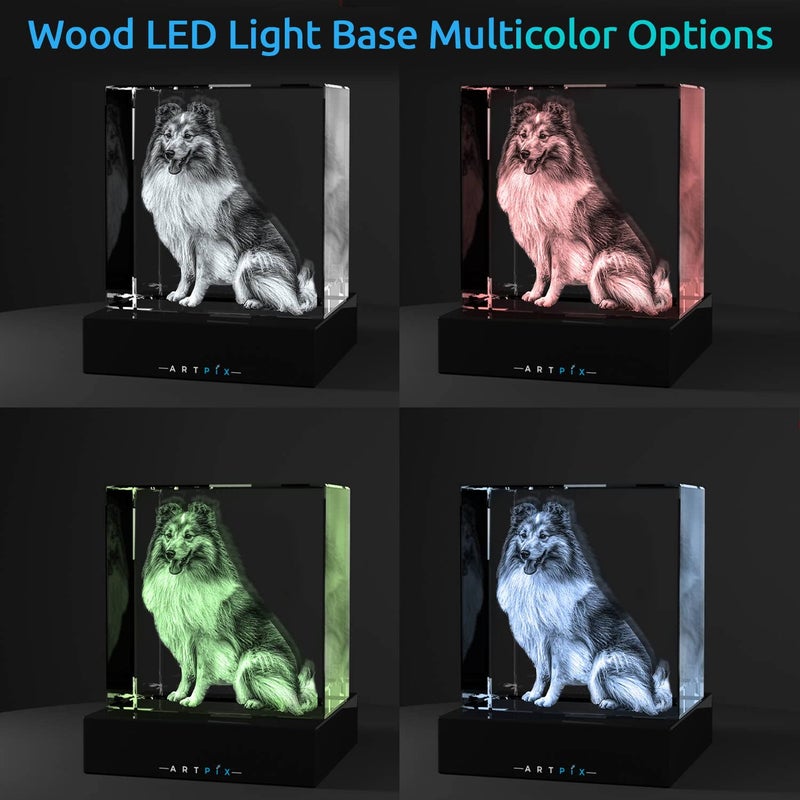 Artpix 3D Crystal Photo Gifts Figuredized Homports مع صورتك الخاصة لأبي أمي Men Men Women 3D Laser المحفورة المحفورة بالمربع المربى المخصصة للاحتفال بالأزواج الأزواج الأزواج - Image 4