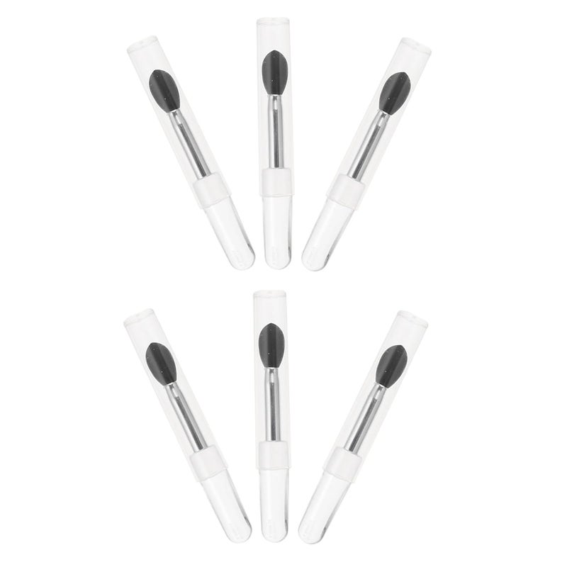 Silicone Lipstick Brush and Eyeshadow Makeup Brush Set 6pcs with Cap, Non-stick Lip Balm Applicator Tool for Precise Cosmetic Application and Travel Use - Image 1