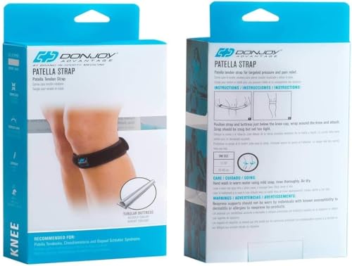 DonJoy Advantage Patella Tendon Strap for Tendonitis, Chondromalacia, Osgood Schlatter, Tubular Buttress for Pain Relief, Adjustable for Right or Left Knee, 13" - 19" - Image 5