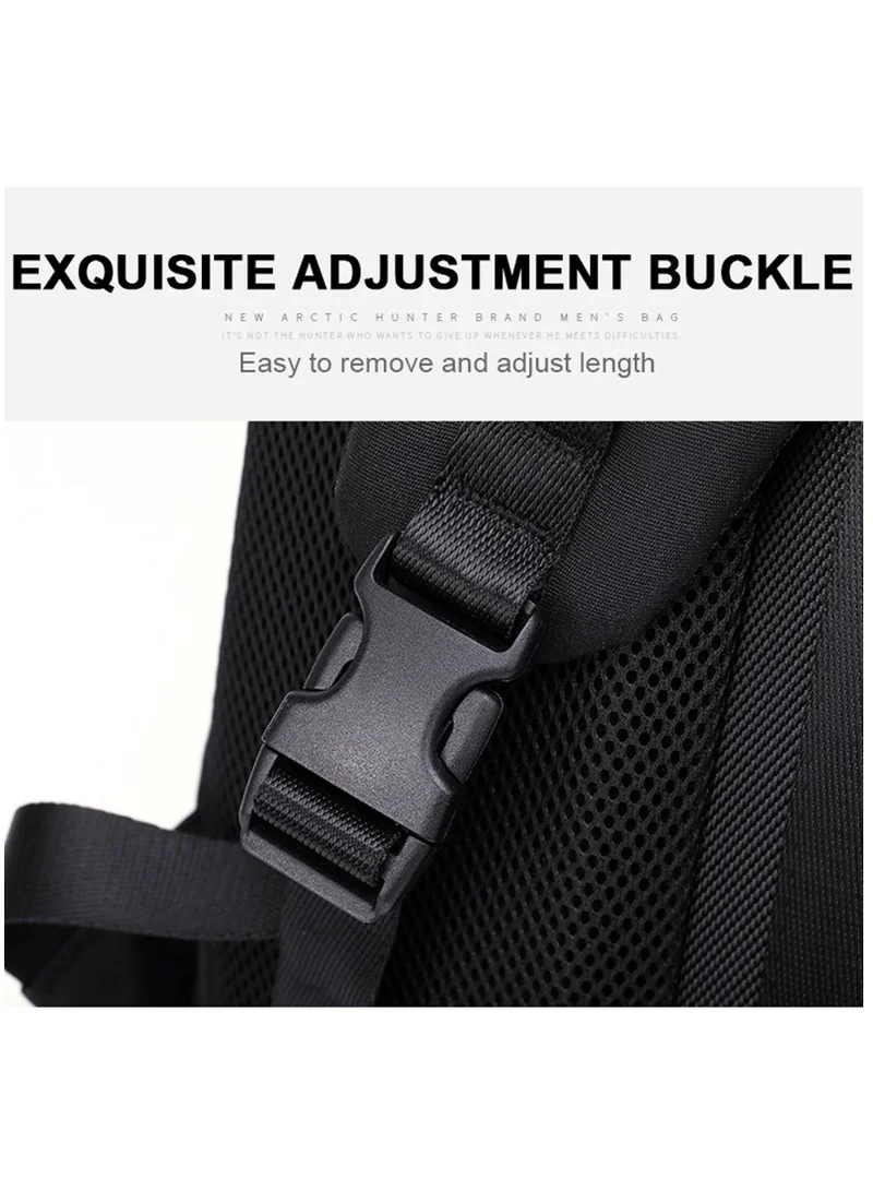 ARCTIC HUNTER Travel Backpack 3 in 1 Expandable from 19L to 32L Water & Scratch Resistant Backpack fits up to 15.6 inches Laptop with USB Port for Business Travelling for Men & Women B00345 Black