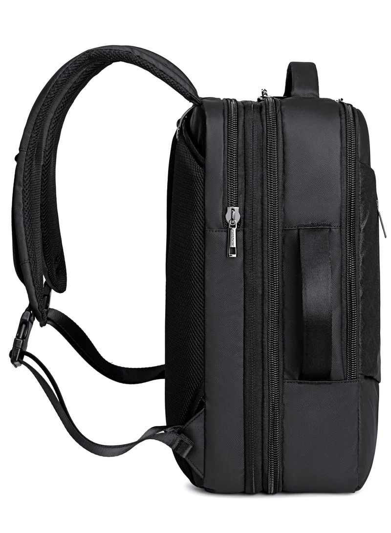 ARCTIC HUNTER Travel Backpack 3 in 1 Expandable from 19L to 32L Water & Scratch Resistant Backpack fits up to 15.6 inches Laptop with USB Port for Business Travelling for Men & Women B00345 Black
