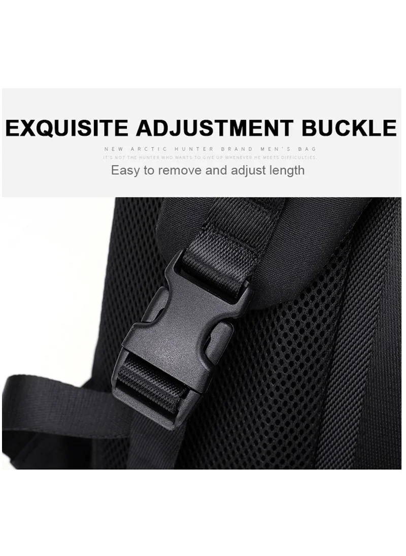 ARCTIC HUNTER Travel Backpack 3 in 1 Expandable from 19L to 32L Water & Scratch Resistant Backpack fits up to 15.6 inches Laptop with USB Port for Business Travelling for Men & Women B00345 Black