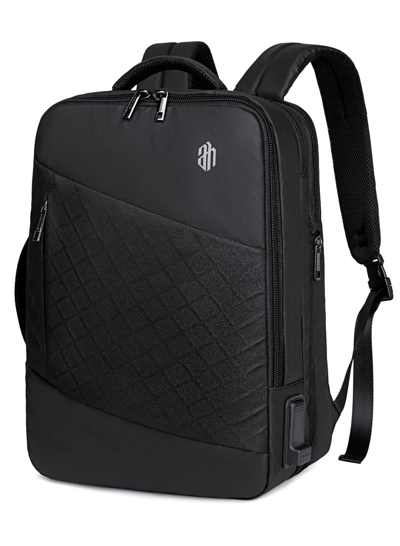 ARCTIC HUNTER Expandable 3 in 1 Backpack 18 inch Water Resistant Travel Business Laptop Bag for Unisex with Built in USB and Headphone port, B00345, Black