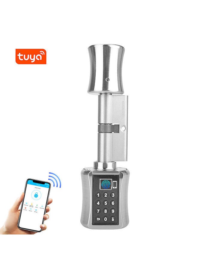 Generic - Smart Cylinder Lock With Tuya APP Keyless Electronic Fingerprint Door Lock BT Digital Password Lock Code Anti-theft Security Door Lock Core with Key Electric Lock - Image 1