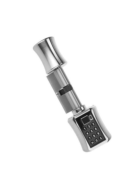 Smart Cylinder Lock With Tuya APP Keyless Electronic Fingerprint Door Lock BT Digital Password Lock Code Anti-theft Security Door Lock Core with Key Electric Lock