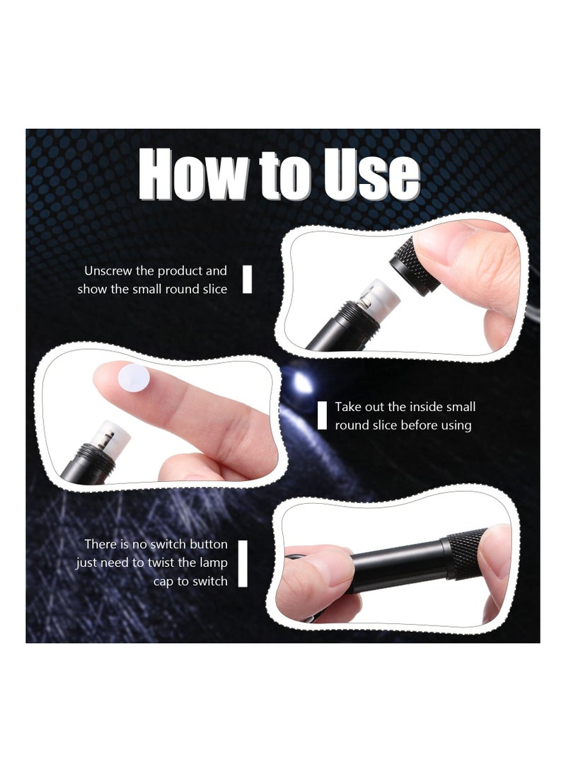 25 Pack Mini LED Keychain Flashlight, Carabiner Pocket Flashlight High Lumen EDC Light Portable Lighting Solution High Lumen EDC Light Black Mini Flashlights for Camping Hiking Outdoor(Black)
