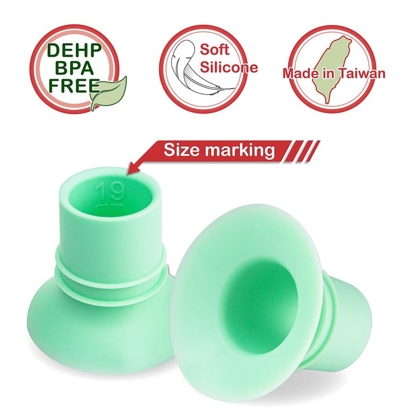 Nenesupply 1st Generation 19mm Flange Insert Compatible with Elvie Stride Flange Pump Parts Medela Momcozy Spectra Flange Willow Reduce 24mm to 19mm Use as Elvie & Medela Insert - Image 5