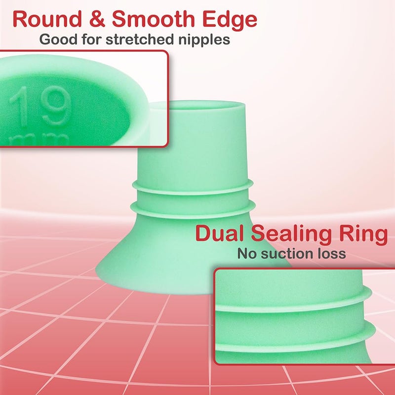 Nenesupply 1st Generation 19mm Flange Insert Compatible with Elvie Stride Flange Pump Parts Medela Momcozy Spectra Flange Willow Reduce 24mm to 19mm Use as Elvie & Medela Insert - Image 4