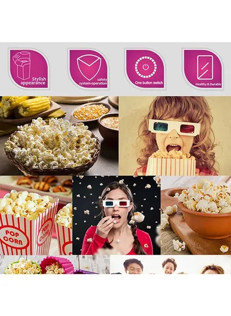 Rabos Electric Popcorn Machine 1200 W XX-37538R-UK Red/Black/Clear - Image 4