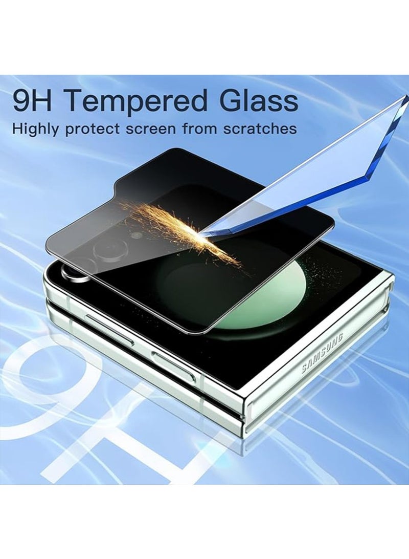 3 PCS Samsung Galaxy Z Flip 6 Privacy Screen Protector, 9H Front Tempered Glass , Anti-Spy, Easy Installation, Case-Friendly - Image 3