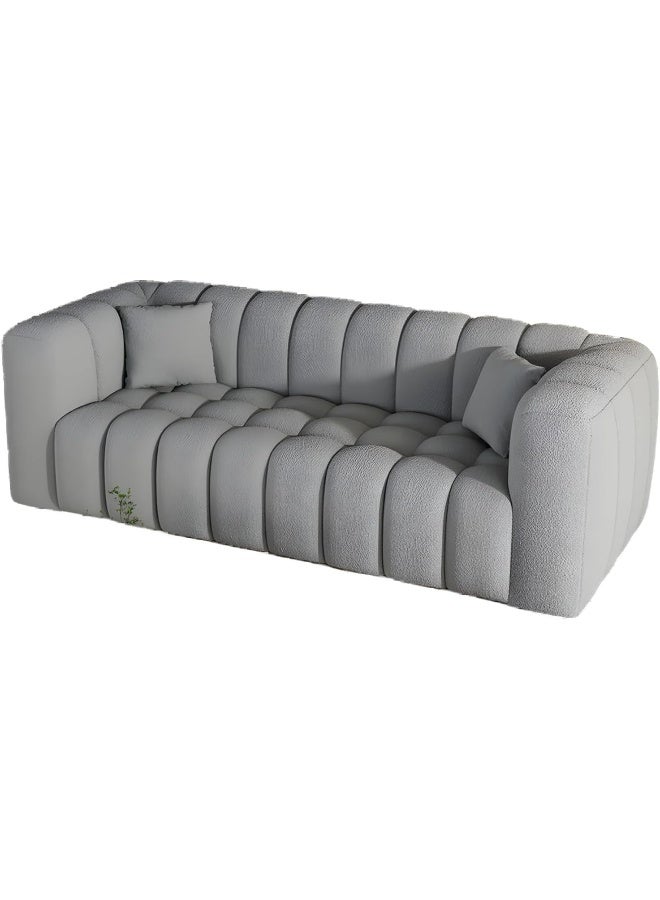 Comfynest Comfynest Cozy Sherpa Upholstered Sofa With Plush Seats And Modern Design  - Image 1