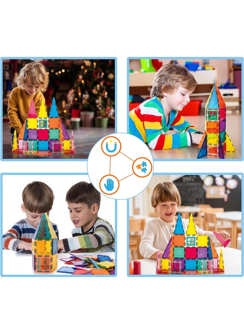 PicassoTiles بلاط بيكاسو المغناطيسي سفينة صاروخ 36 قطعة | كتل بناء | ألعاب STEM | مجموعة ألعاب تعليمية | كتل تكديس | مجموعة بناء لتطوير عقل الطفل - Image 4