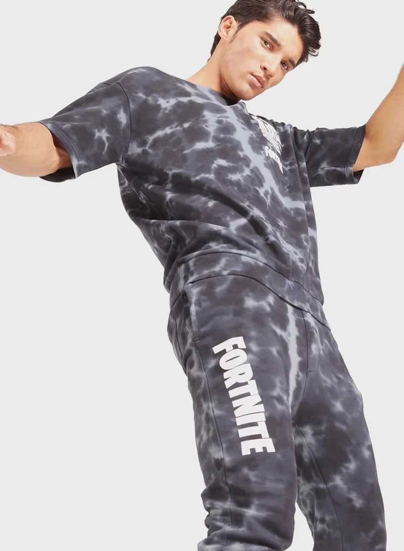 SP Characters Fortnite Tie Dye Crew Neck T-Shirt