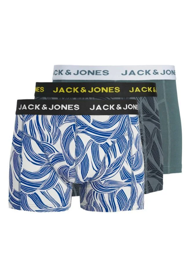 JACK & JONES 3-Pack Printed Trunks