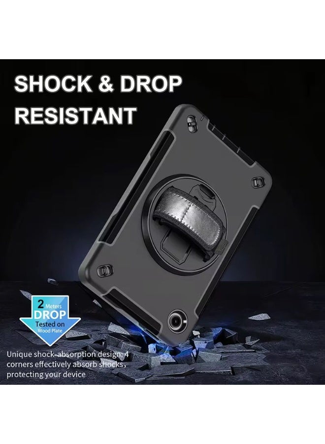 Cat - Cot حافظة متينة لجهاز سامسونج جالاكسي تاب A11 (8.7 بوصة) مع حزام يد دوار 360° وواقي شاشة - حماية ثقيلة - Image 2