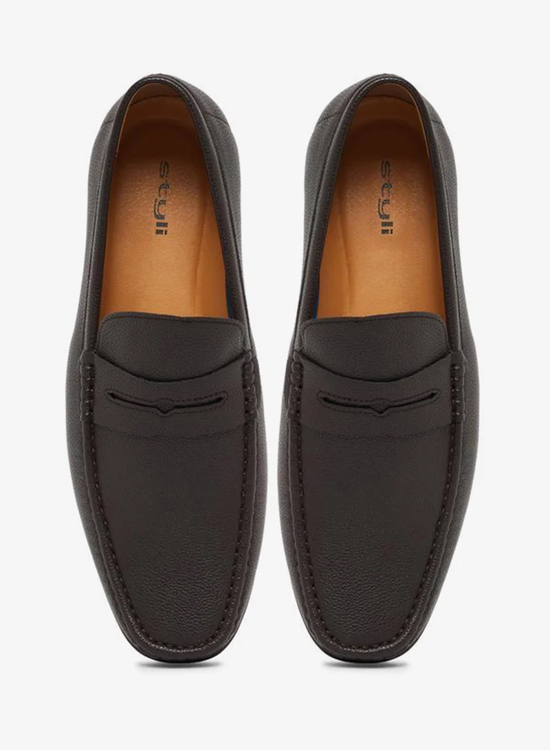 Styli brown Classic Slip-On Loafers for Men | Best Price UAE