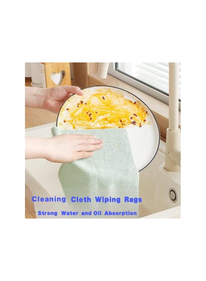 PROMASS مناديل ميكروفايبر قابلة للتصرف 20 ورقة مع صندوق توزيع، قماش تنظيف أزرق قابل لإعادة الاستخدام للمطبخ والمنزل ومسحات السيارات - Image 4