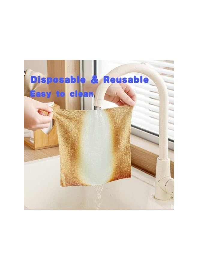 PROMASS مناديل ميكروفايبر قابلة للتصرف 20 ورقة مع صندوق توزيع، قماش تنظيف أزرق قابل لإعادة الاستخدام للمطبخ والمنزل ومسحات السيارات - Image 5