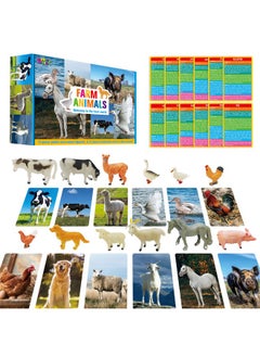 12 Pcs Farm Animal Figurines With 12 Introducing Flashcards, Realistic Farm Animals Playset Montessori Toys Science Educational Matching Game For Homeschool Preschool Toddler Kids - pzsku/ZBE8280E2C62200373EF2Z/45/_/1734348181/d6afad2c-756f-47f8-a158-6f8ed941eb06