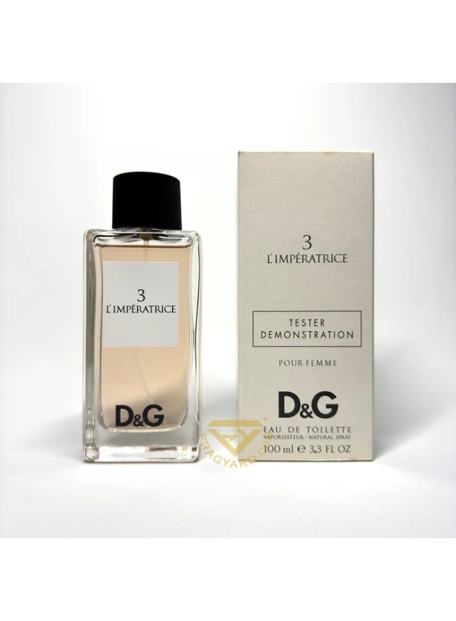 D&G L'Imperatrice 3 For Women By D&G Dolce Gabbana Edt  100Ml Spray With White Box  Tester Duty Free Quality - Image 1