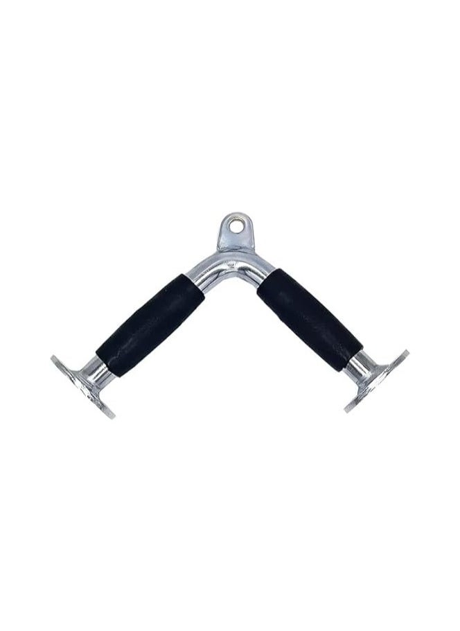 Generic - Pull Down Bar,V-Shaped Rotating Straight Press Down Bar,Tricep Rope,Strength Training Double D/Single D Row Handle Cable Attachment for Weight Workout,Cable Machine Accessories(V Bar) - Image 1