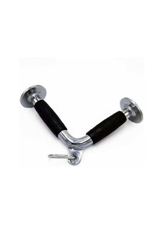 Generic - Pull Down Bar,V-Shaped Rotating Straight Press Down Bar,Tricep Rope,Strength Training Double D/Single D Row Handle Cable Attachment for Weight Workout,Cable Machine Accessories(V Bar) - Image 1
