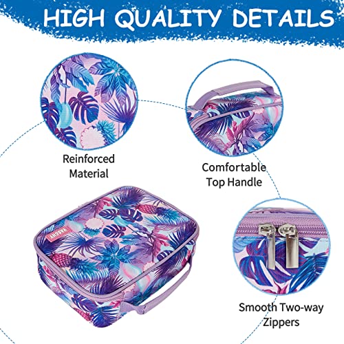 VASCHY Large Pencil Case Bag, Art Supply Marker Organizer Big Pen Pouch with Detachable Layers Slots Multiple Zipper Pockets for Kids Adults School Office Purple - Image 5