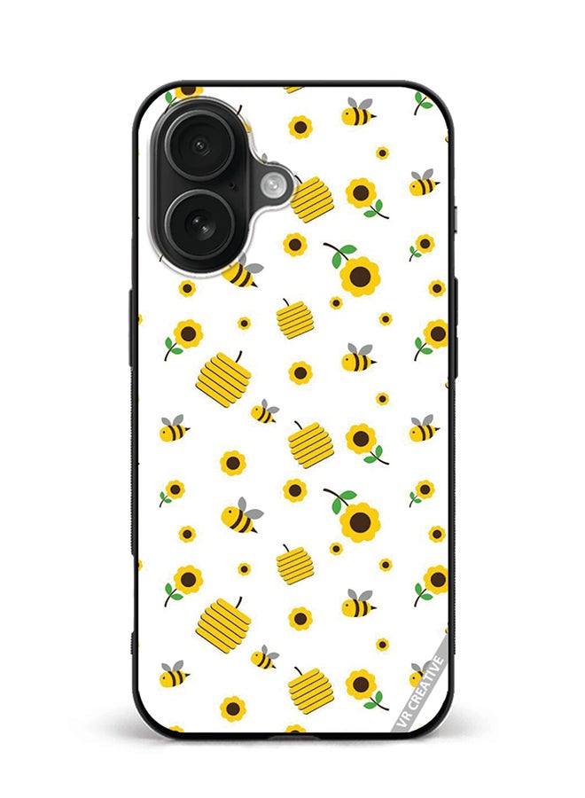 VR CREATIVE Protective Case Cover For Apple iPhone 16 Plus Honeybee Design Multicolour