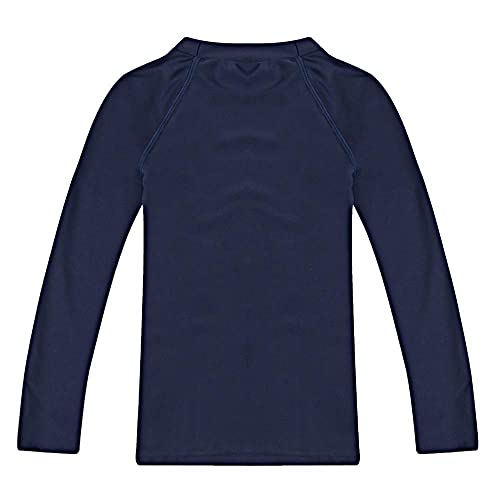ESTAMICO Boys Long Sleeve Rash Guard Swim Shirts UPF 50+ Sun Protection Swimwear Quick Dry Rashguard Athletic Swimwear, Navy 6 - Image 2