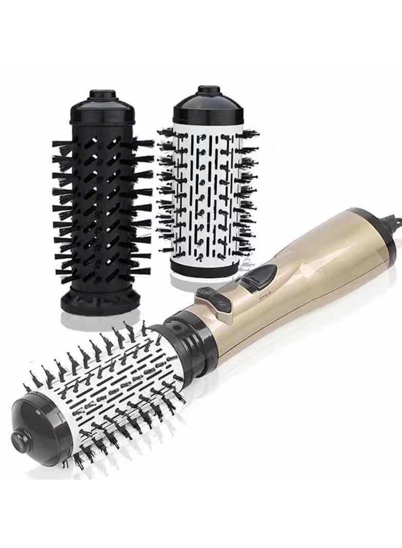 general مشط 3 في 1 لتصفيف الشعر بالهواء الساخن باللون الذهبي - Image 1