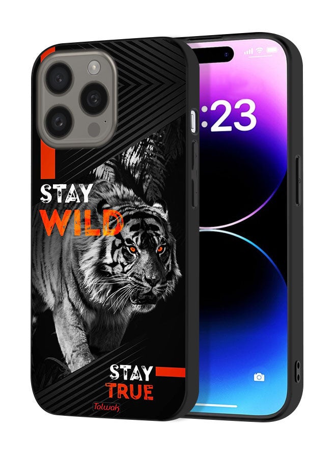 Tolwak Apple iPhone 15 Pro Protective Case Cover Stay Wild Stay True - Image 1
