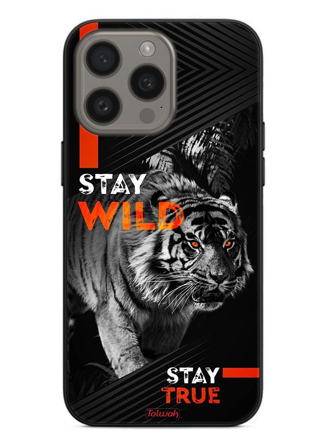 Tolwak Apple iPhone 15 Pro Protective Case Cover Stay Wild Stay True - Image 2