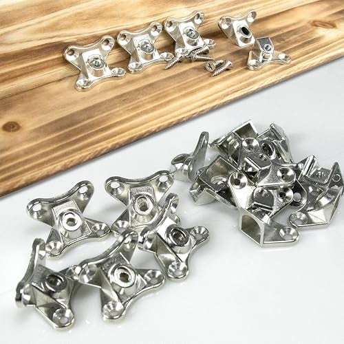 Livzing Zinc Alloy Removable Corner Brace Bracket-Butterfly Shaped Braces for Wooden Furniture-Support Joints for Assembly-Corner Connectors for Tables and Chairs-Detachable Angle Brackets (10 Pieces) - Image 5