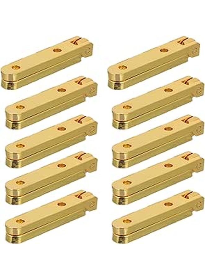 Zinc Alloy 90 Degree Hinges 10Pcs For Jewelry Box Wooden Chest Cabinet Hardware - Image 1
