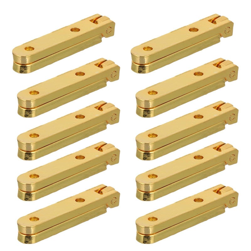 Zinc Alloy 90 Degree Hinges 10Pcs For Jewelry Box Wooden Chest Cabinet Hardware - Image 2