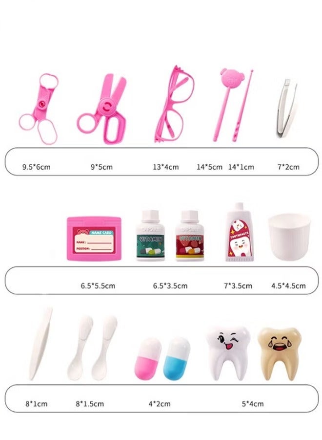 65-Piece Children's Doctor Kit with Functional Stethoscope and Durable Coat Carry Case Educational Pretend Play Medical Set for Boys and Girls Age 3 and Up - Image 4