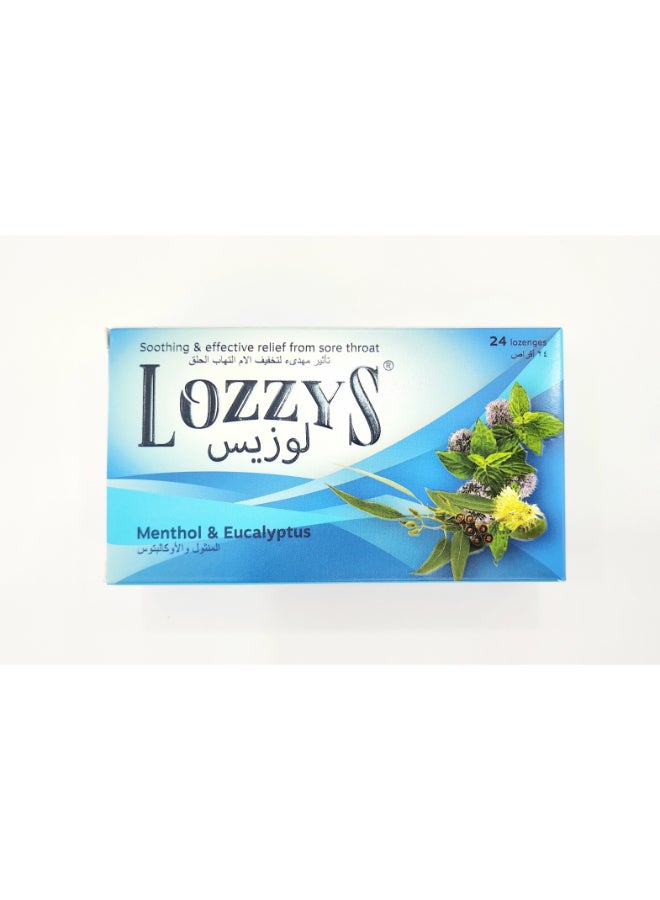 LOZZY'S LOZENGES-MENTHOL EUCALYPTUS 24'S