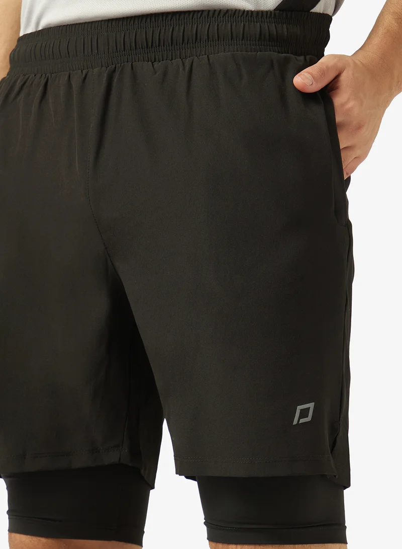 FRWD  2 in 1 shorts wil add some reflective trims at back for Men | Best Price UAE