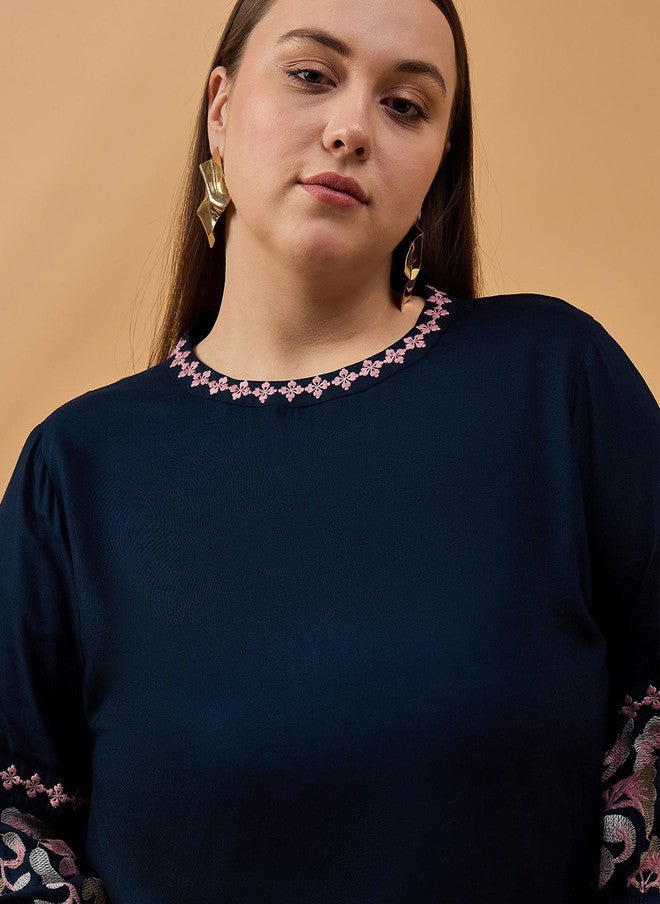 Baizee بلوزة مطرزة من Routes بواسطة All About You Plus Size - Image 3