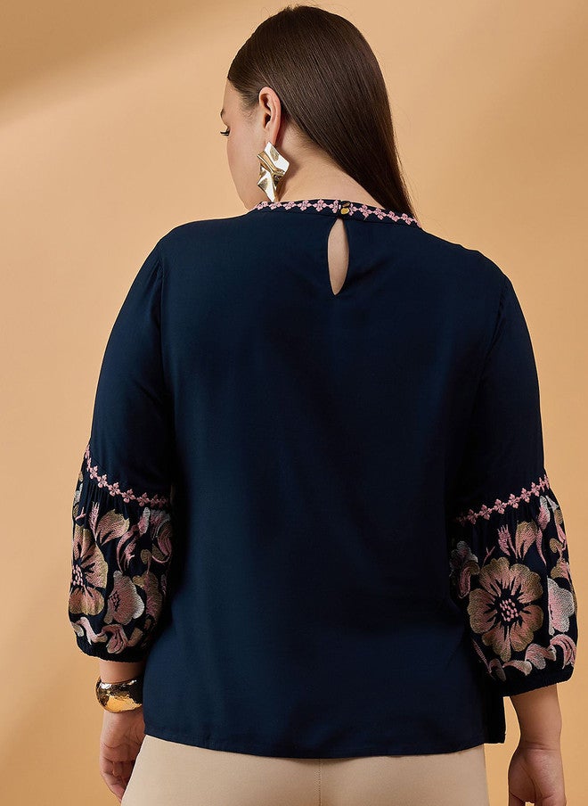 Baizee بلوزة مطرزة من Routes بواسطة All About You Plus Size - Image 5