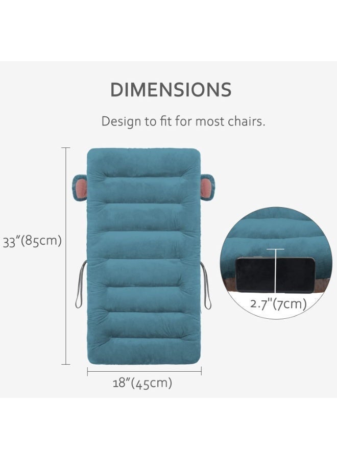 Reelyo Office Chair Cushion Thickened Plush Comfortable Soft Breathable Seat Pad with Lumbar Support Backrest Non-Slip Bottom Detachable Washable Cover 85×45cm for Desk Chair Rocking Chair Car Seat Home Office Everyday Use - Image 2