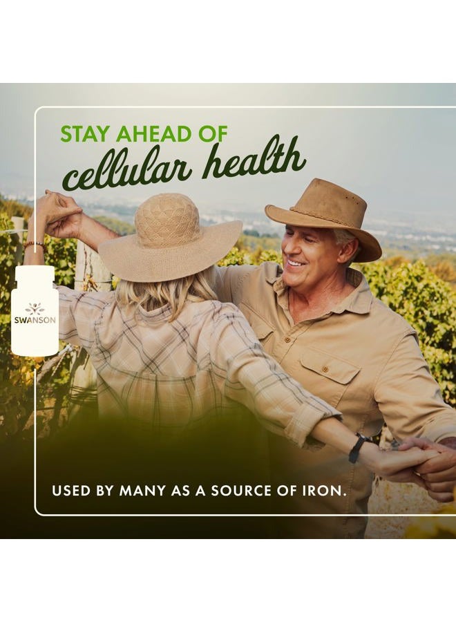 SWANSON Blackstrap Molasses W/Iron 29Mg 120 Capsules - Image 2