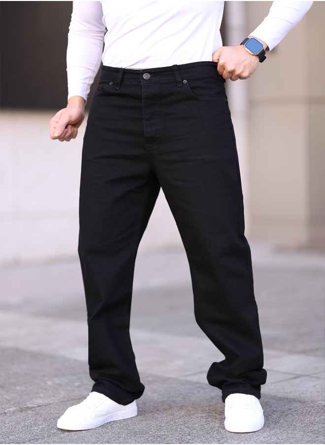 trendyol Black Men's Baggy Fit Jeans Trousers TMNAW24JE00027  - Image 1