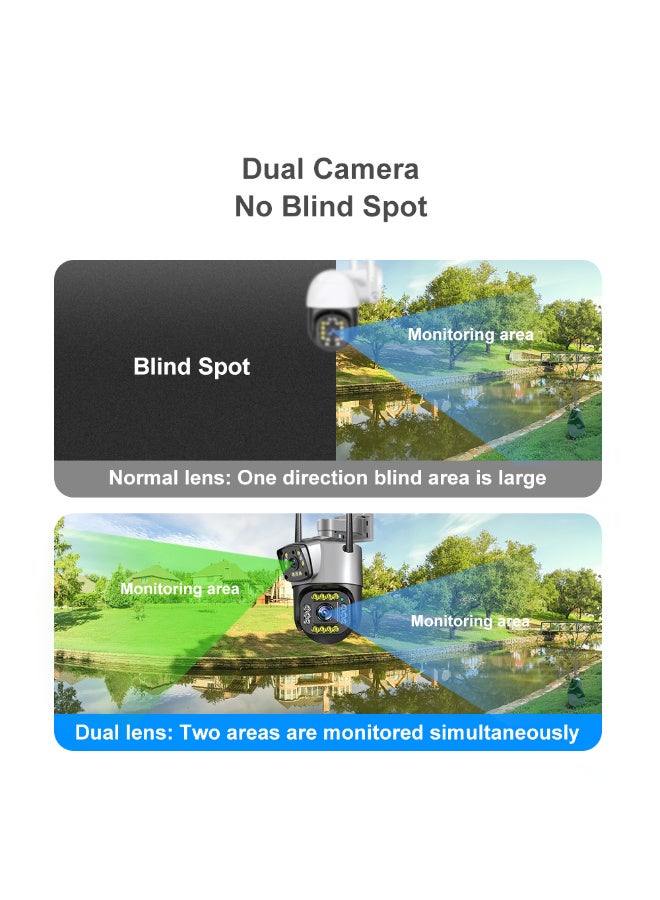 Generic Outdoor Intelligent 4G Dual Lens Security Camera, Full-color Night Vision, Mobile Phone Remote Monitoring, Two-way Audio,IP66 - Image 4