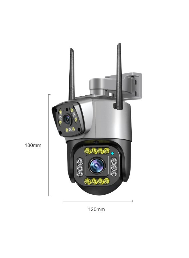 Generic Outdoor Intelligent 4G Dual Lens Security Camera, Full-color Night Vision, Mobile Phone Remote Monitoring, Two-way Audio,IP66 - Image 2