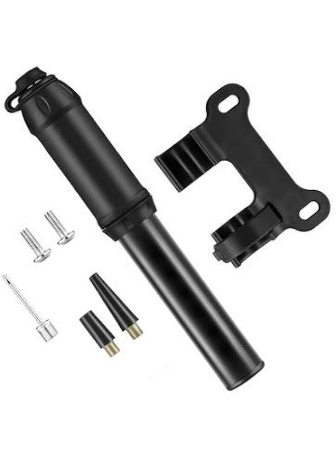 HOOKOR Bike Pump with Presta & Schrader Valves, Handheld Portable Bike Pump, 80 PSI / 100 PSI Bicycle Pump for Electric Bike Tire Mini Pump, Universal Small High Pressure Ball Needle Accessories. - Image 1