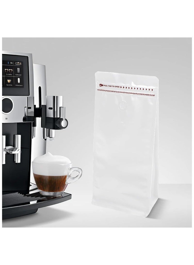 إس إن إتش باكينج أكياس SNH Packing البيضاء القابلة لإعادة الاستخدام بسعة 1000 ملجم مع صمام، أكياس بسحاب مقاومة للرطوبة، وأكياس تفريغ الهواء لتخزين الطعام، حبوب القهوة، المجوهرات، والتغليف، أكياس بسحاب قابلة لإعادة الإغلاق - Image 2