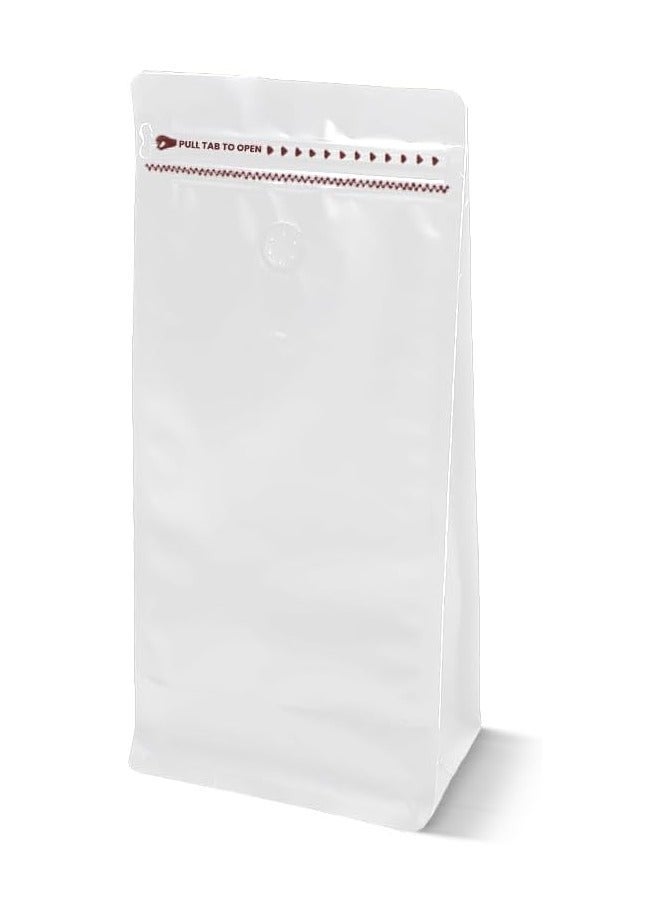 إس إن إتش باكينج أكياس SNH Packing البيضاء القابلة لإعادة الاستخدام بسعة 1000 ملجم مع صمام، أكياس بسحاب مقاومة للرطوبة، وأكياس تفريغ الهواء لتخزين الطعام، حبوب القهوة، المجوهرات، والتغليف، أكياس بسحاب قابلة لإعادة الإغلاق - Image 4